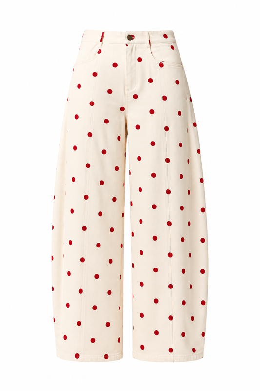 Polka Dots Red Jean